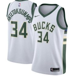 Nike Youth Milwaukee Bucks Giannis Antetokounmpo 34 Green Dri FIT Swingman Jersey