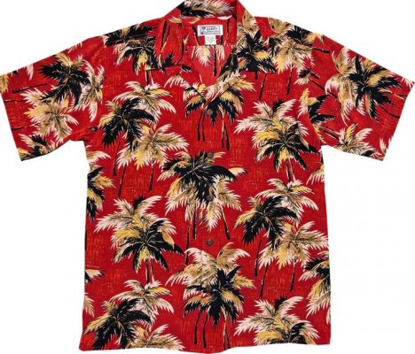 Red Retro Breeze Hawaii Shirt