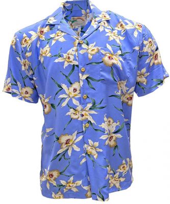Star Orchid Periwinkle Hawaii Shirt
