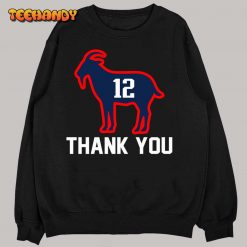 Thank You Goat Tom Brady 12 T Shirt img3 C17