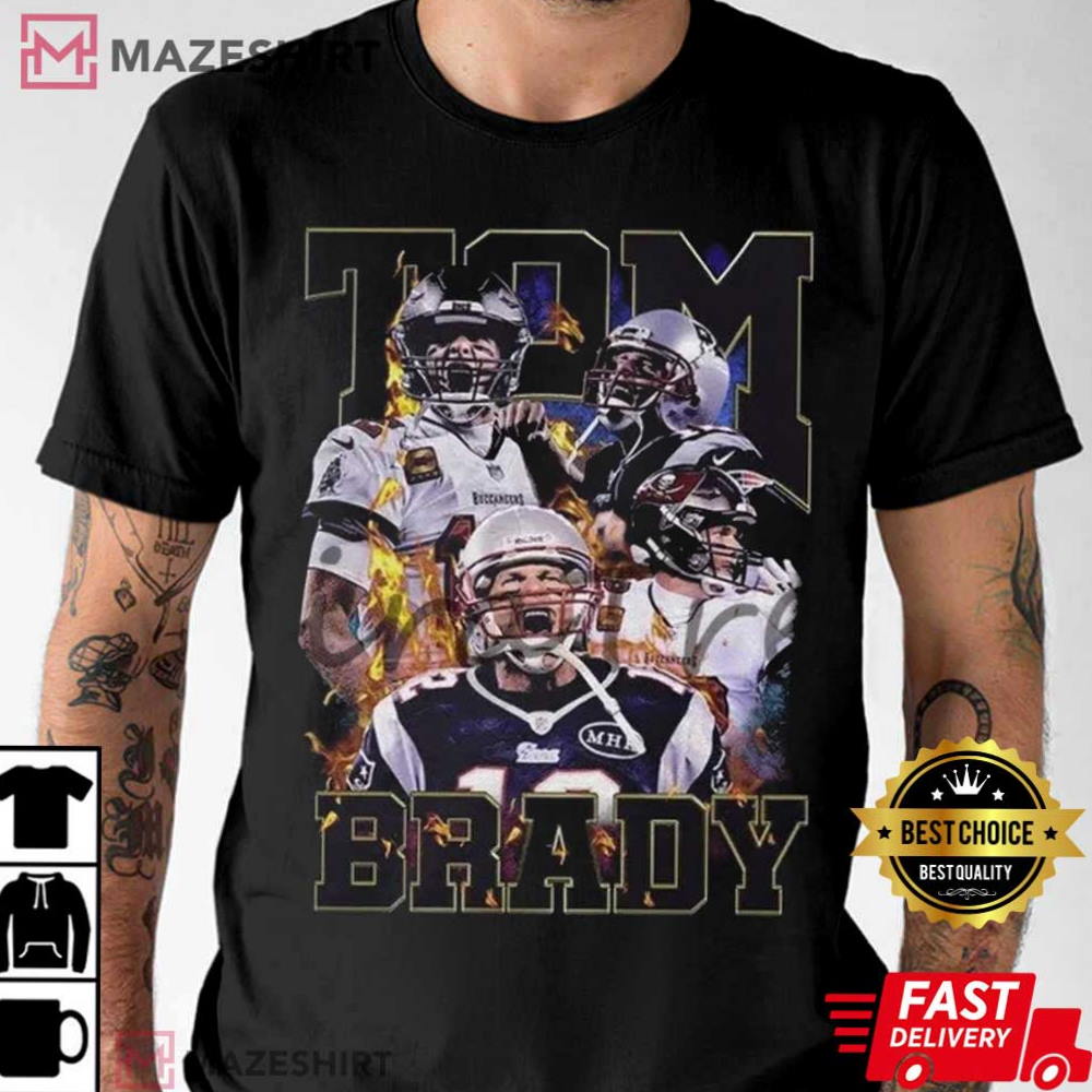 Tom Brady Shirt Tom Brady 90s Style Vintage Bootleg Tee Graphic - iTeeUS