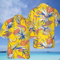 Tropical Floral Seafood Hawaiian Shirt