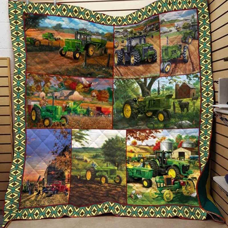 Agricultural Truck 3D Quilt Blanket