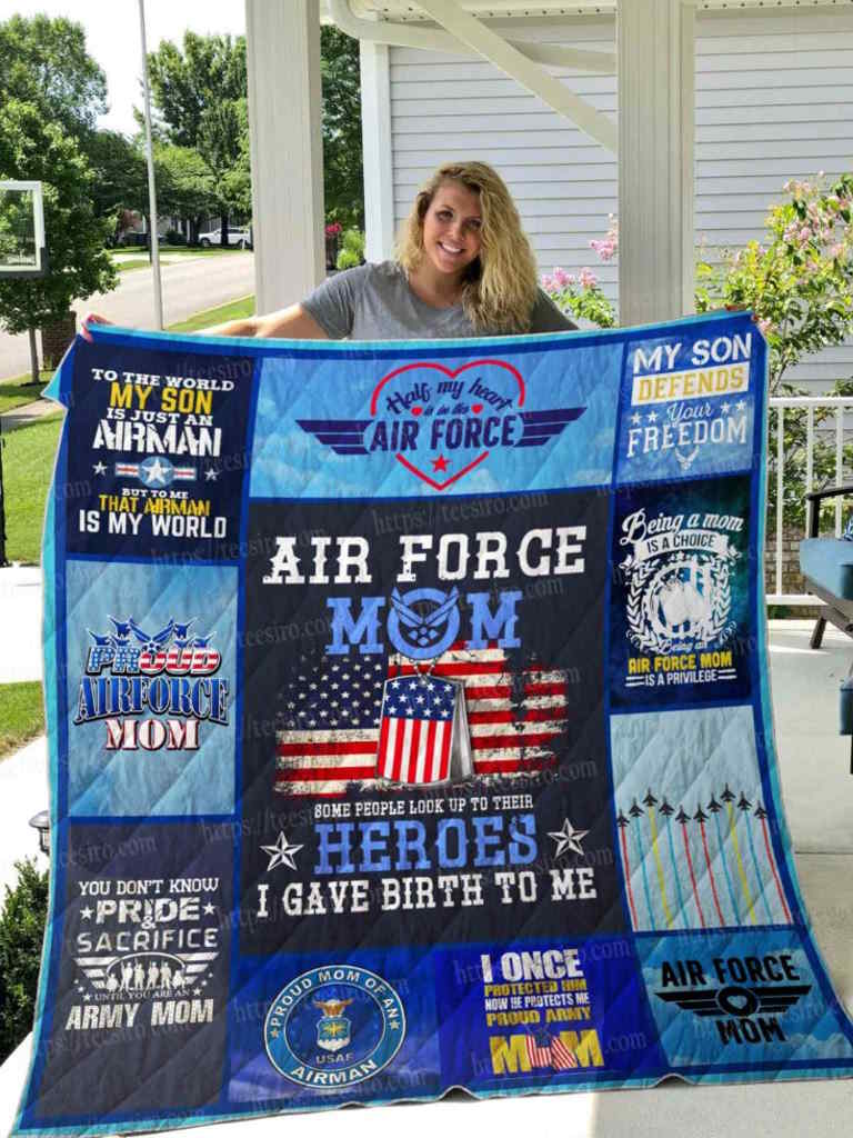 Air Force Mom 3D Quilt Blanket