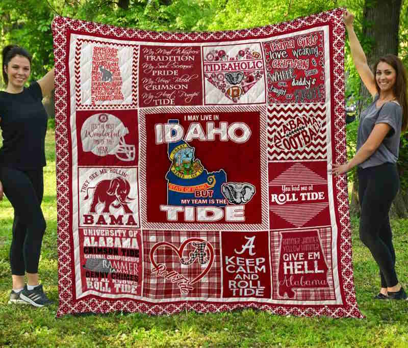 Alabama Crimson Tide Idaho 3D Quilt Blanket