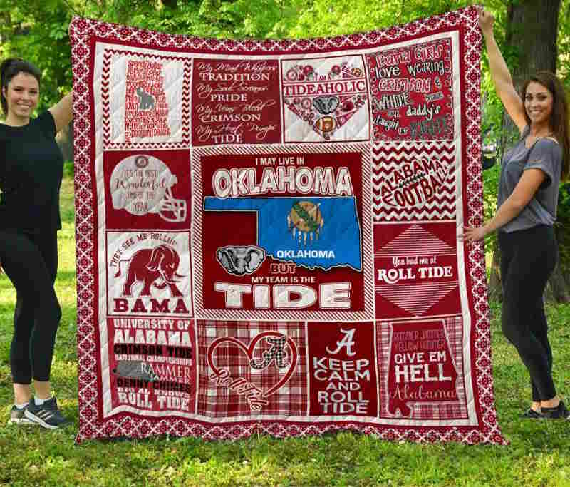 Alabama Crimson Tide Oklahoma 3D Quilt Blanket