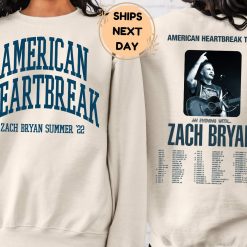 American Heartbreak Tour Printed Front And Back Sweatshirt Zach Bryan 90s Rap Sweatshirt