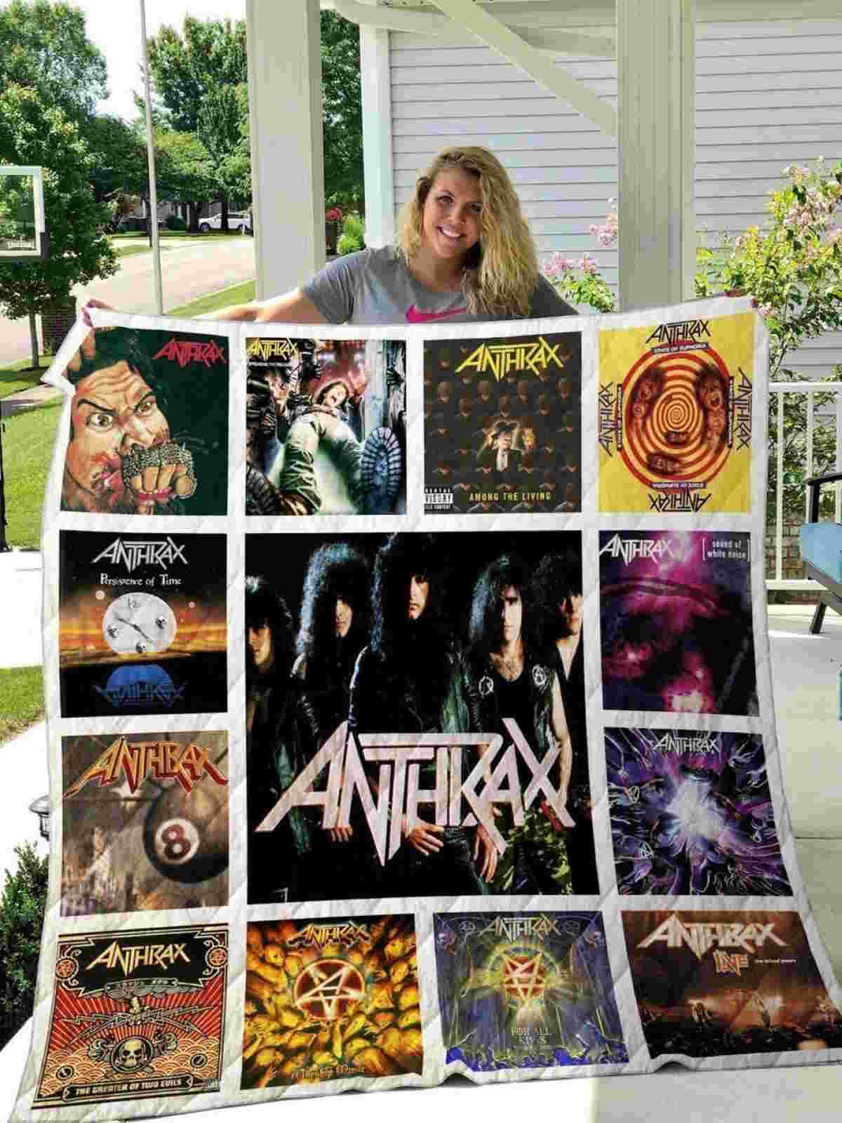 Anthrax Quilt Blanket