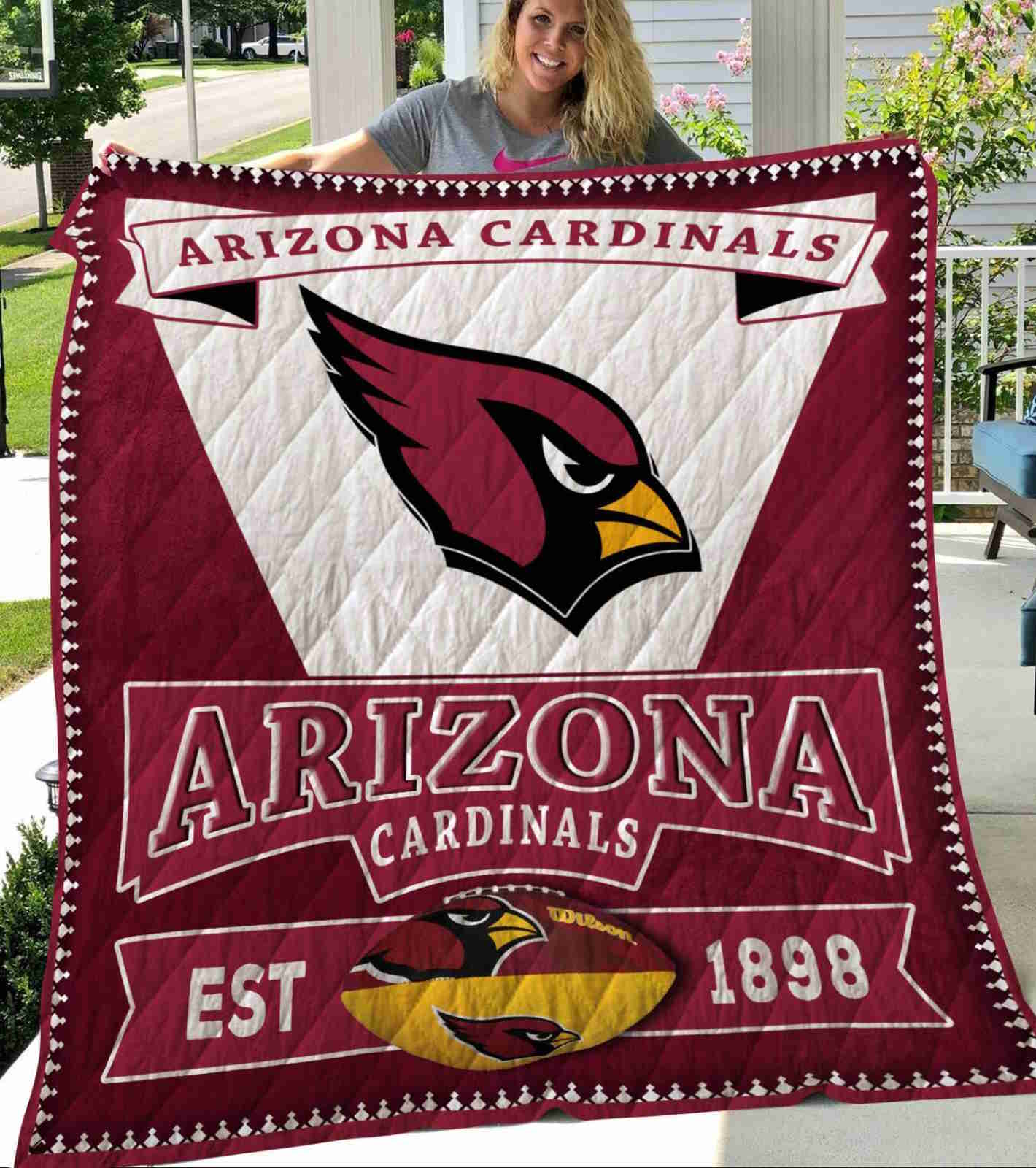 Arizona Cardinals 3D Quilt Blanket