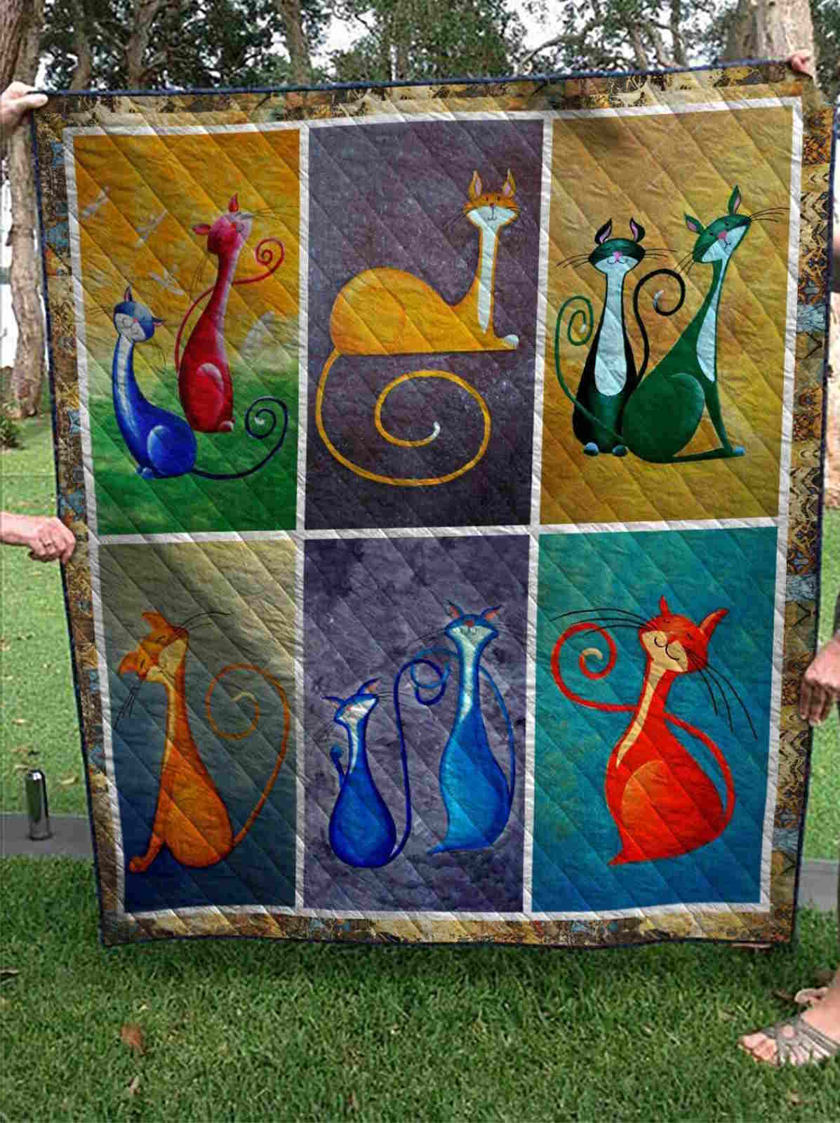 Arrogant Cat 3D Quilt Blanket