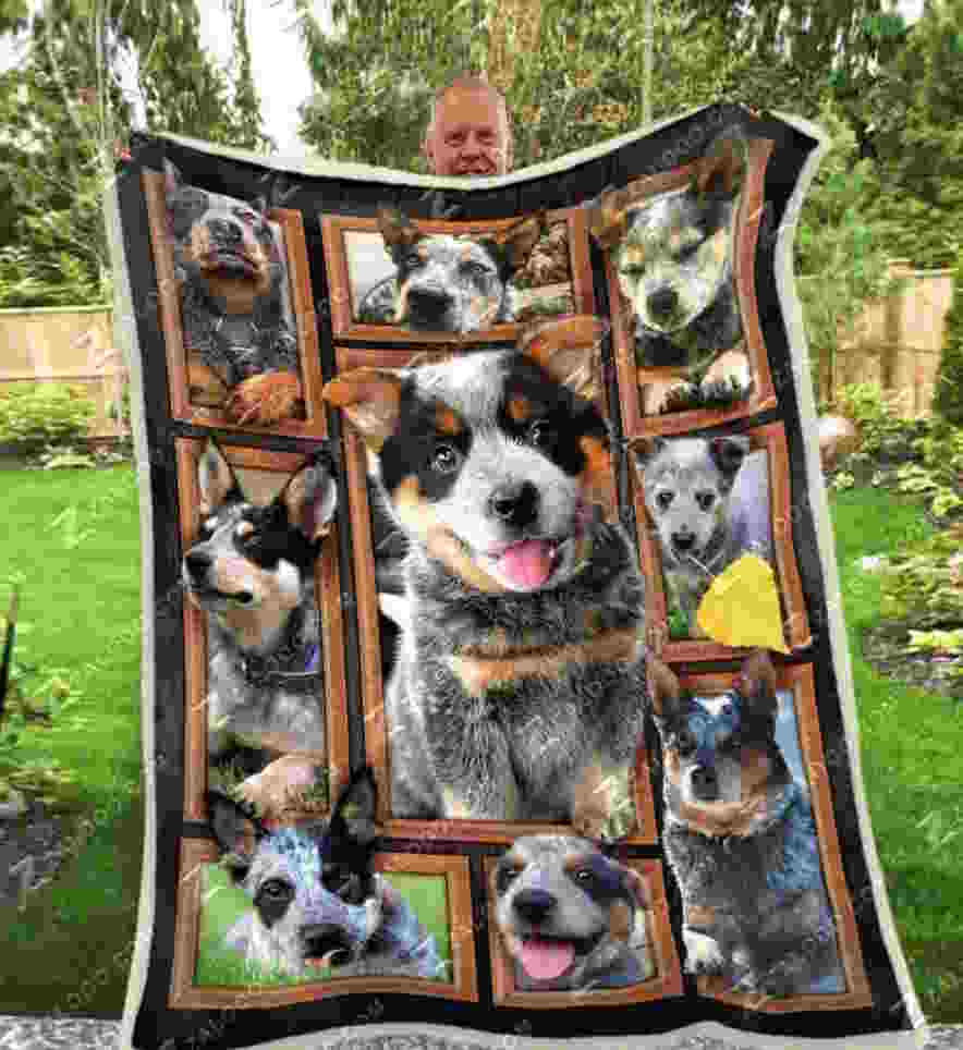 Australian Cattle Dog Cute Heeler Quilt Blanket