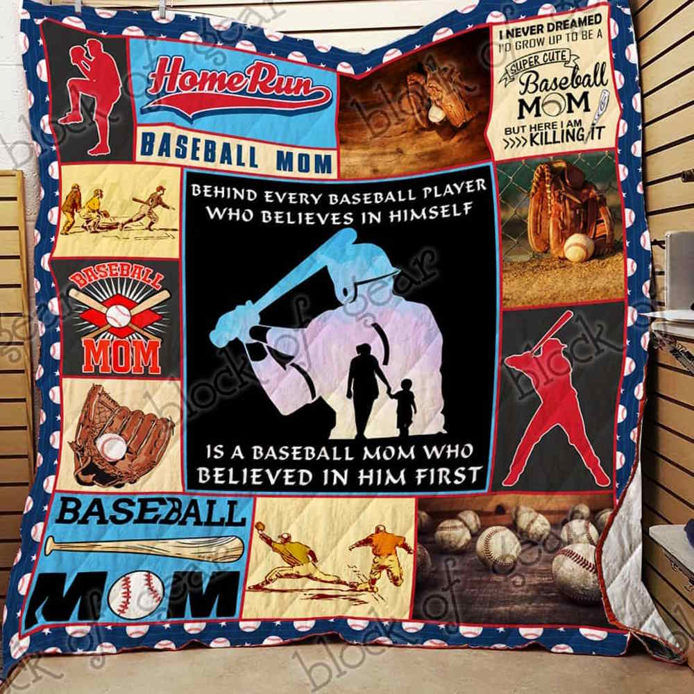 Baseball Mom 3D Quilt Blanket