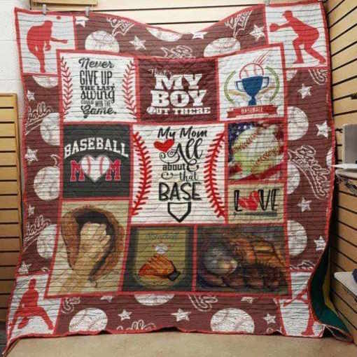 Baseball Mom Quilt Blanket