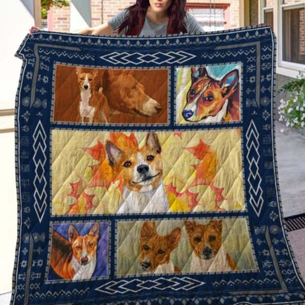 Basenji 3D Quilt Blanket