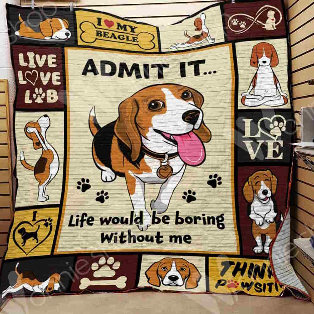 Beagle Admit It 3D Quilt Blanket