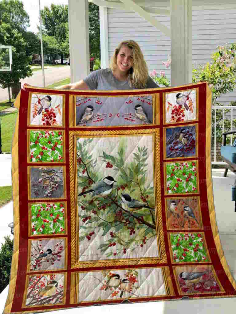 Berries Tree Pattern Quilt Blanket