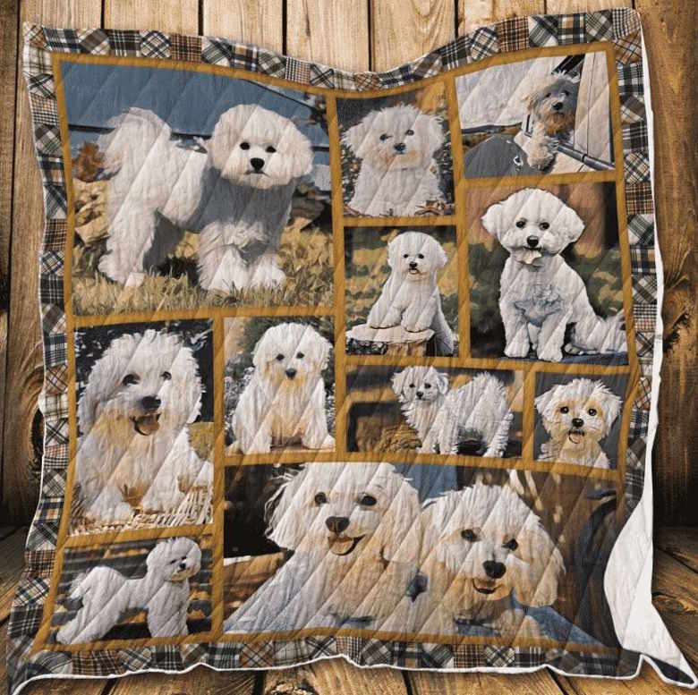 Bichon Frise Pure Water 3D Quilt Blanket