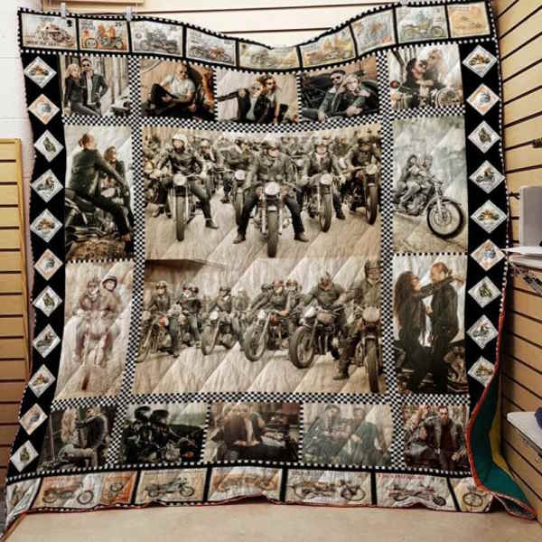 Bikers On The Road 3D Quilt Blanket