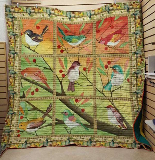 Bird On The Tree 3D Quilt Blanket