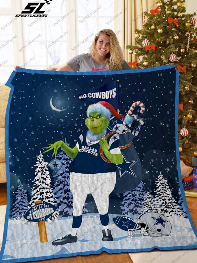 Bldc Grinch Santa 3D Quilt Blanket