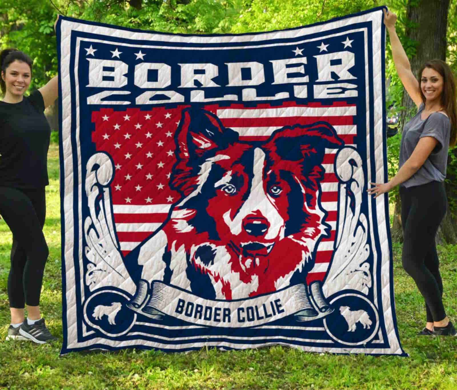 Border Collie All Over Print Quilt Blanket