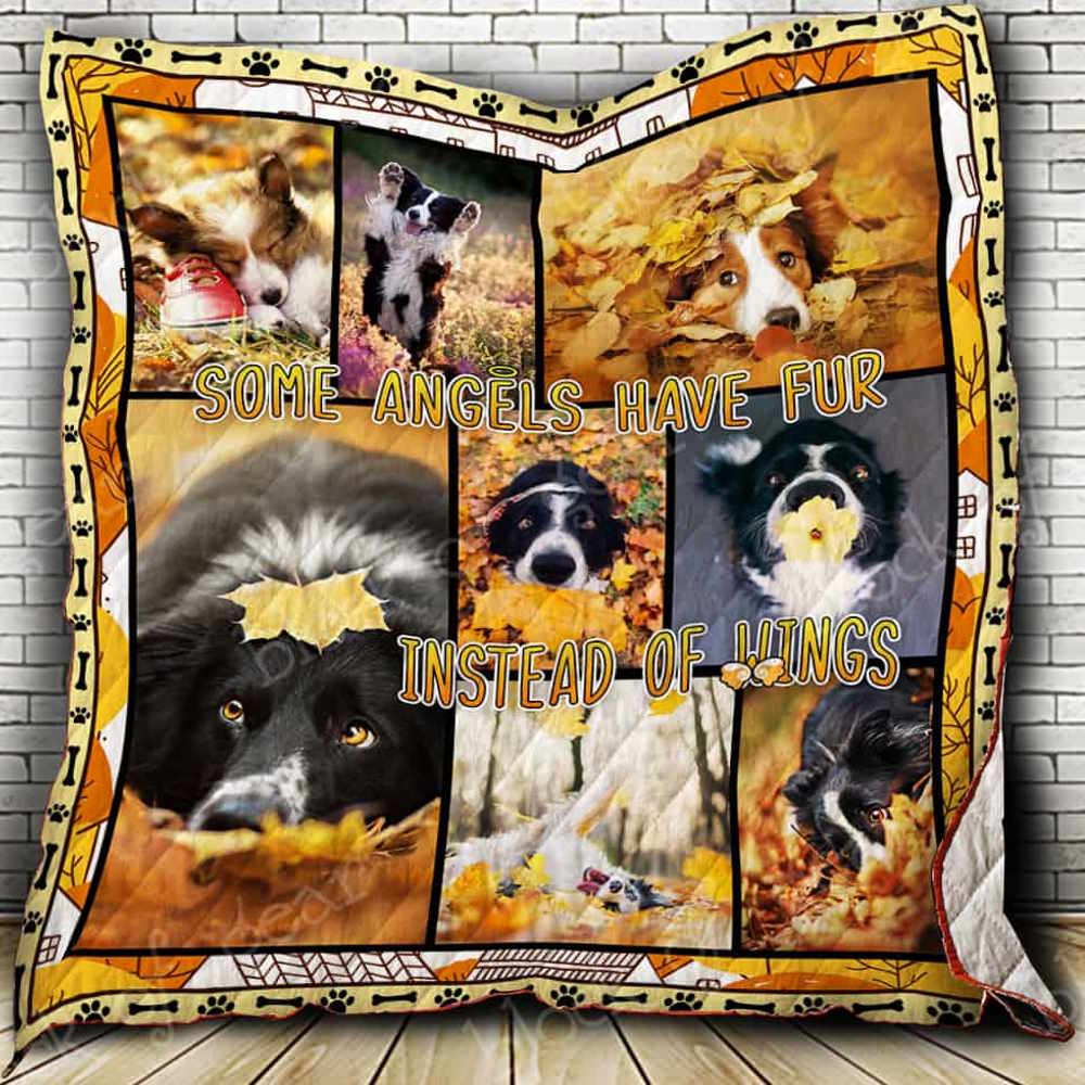 Border Collie Autumn 3D Quilt Blanket