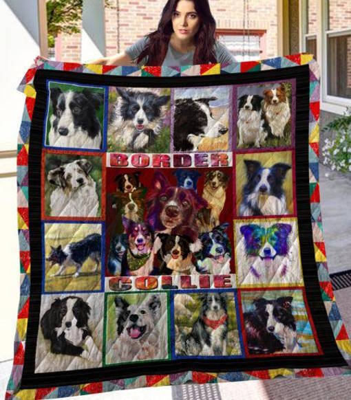 Border Colliem4 3D Quilt Blanket