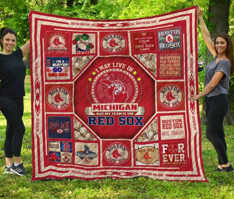 Boston Red Sox michigan 3D Quilt Blanket