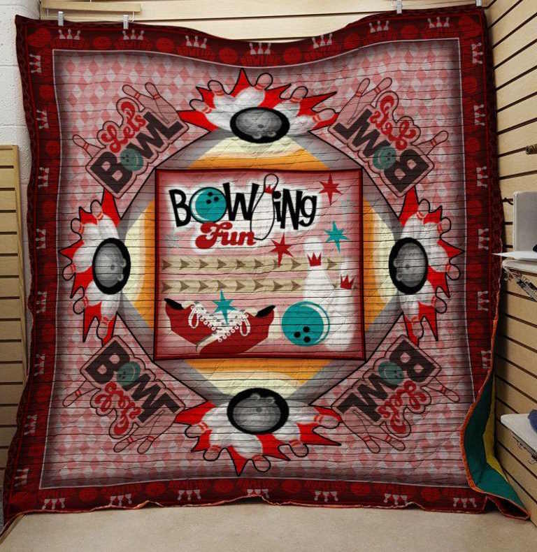 Bowling Fun 3D Quilt Blanket