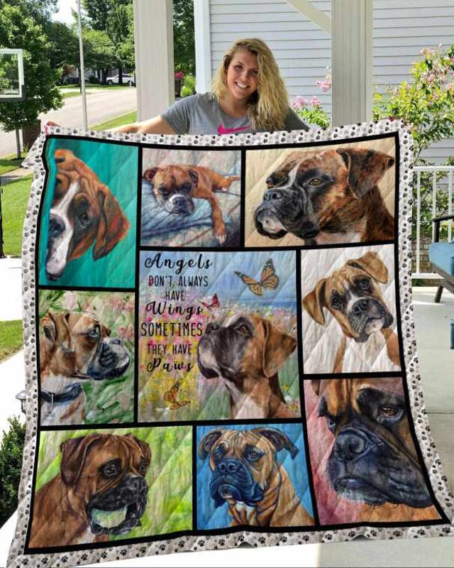 Boxer All Over Print 3D Quilt Blanket