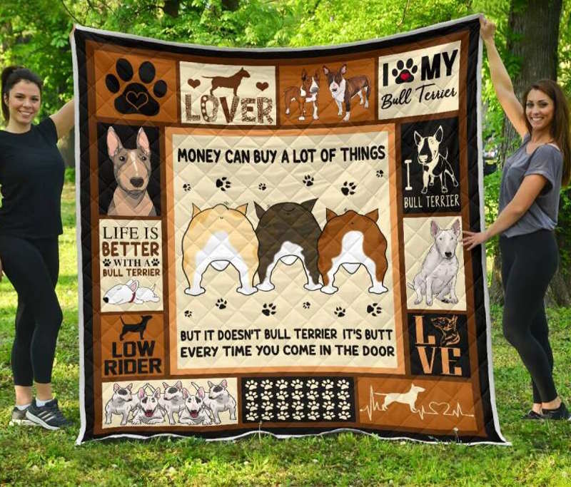 Bull Terrier Bull Terrier Butts Quilt Blanket