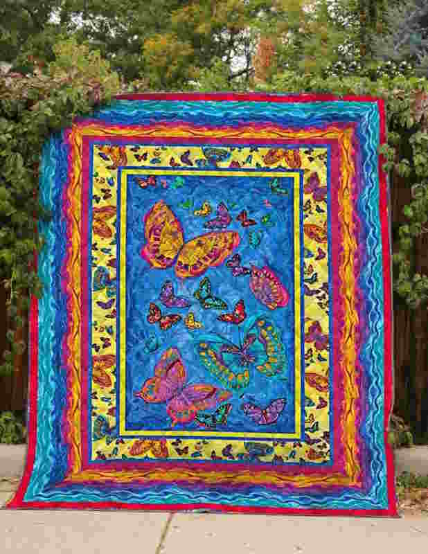 Butterfly Dancing With Molly Christmas Gift Quilt Blanket