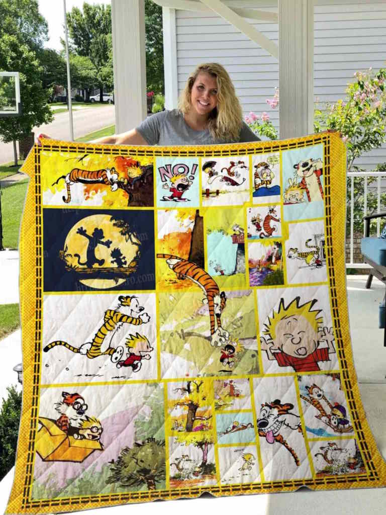 Calvin And Hobbes 3D Quilt Blanket