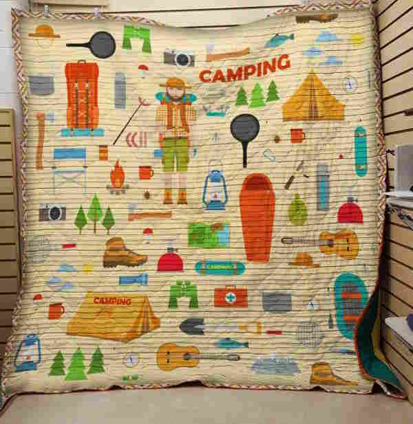 Camping And Necessary Things 3D Quilt Blanket