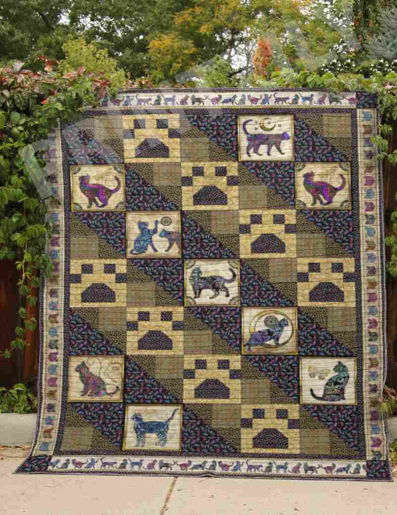 Cat Don’T Let Me Down Quilt Blanket