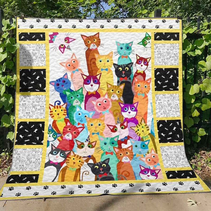 Cat For Cat Lovers 3D Quilt Blanket