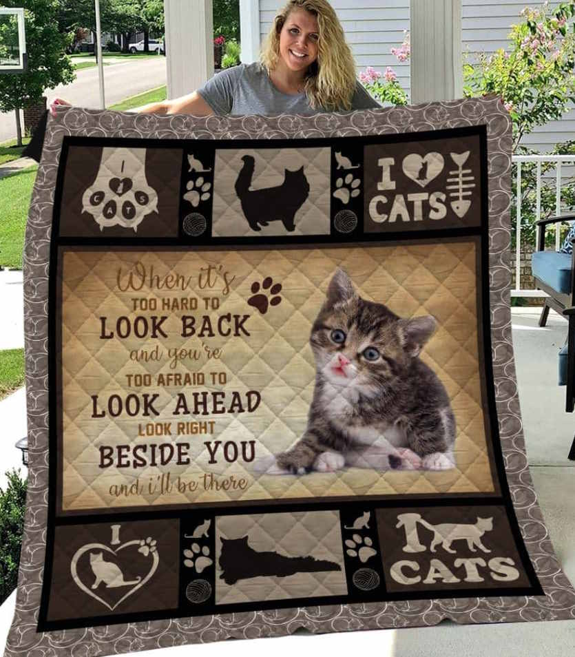 Cat Little Cute Cat 3D Quilt Blanket