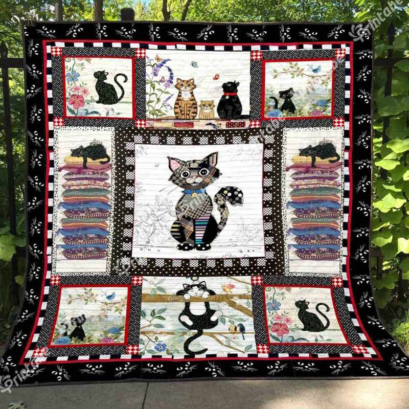 Cat The Pillow 3D Quilt Blanket