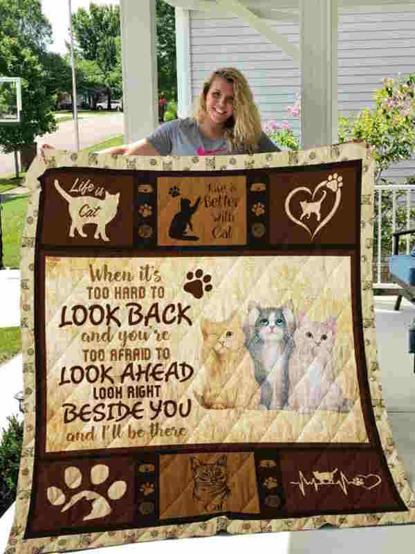 Cat We Beside You 3D Quilt Blanket