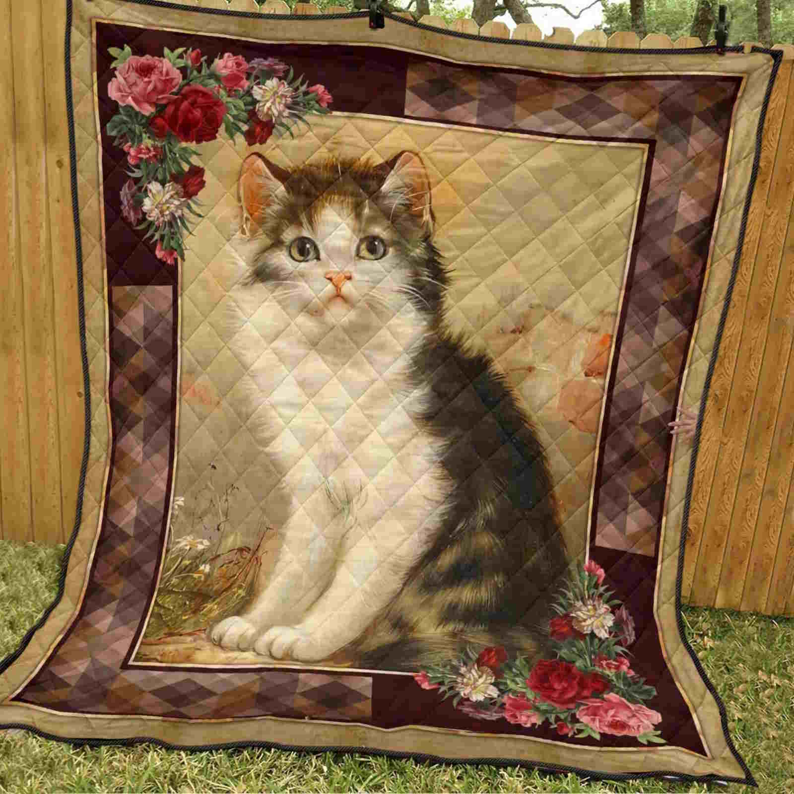 Catjs Cat 3D Quilt Blanket