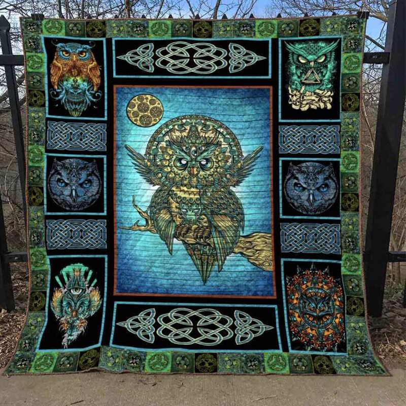 Celtic Owl 3D Quilt Blanket