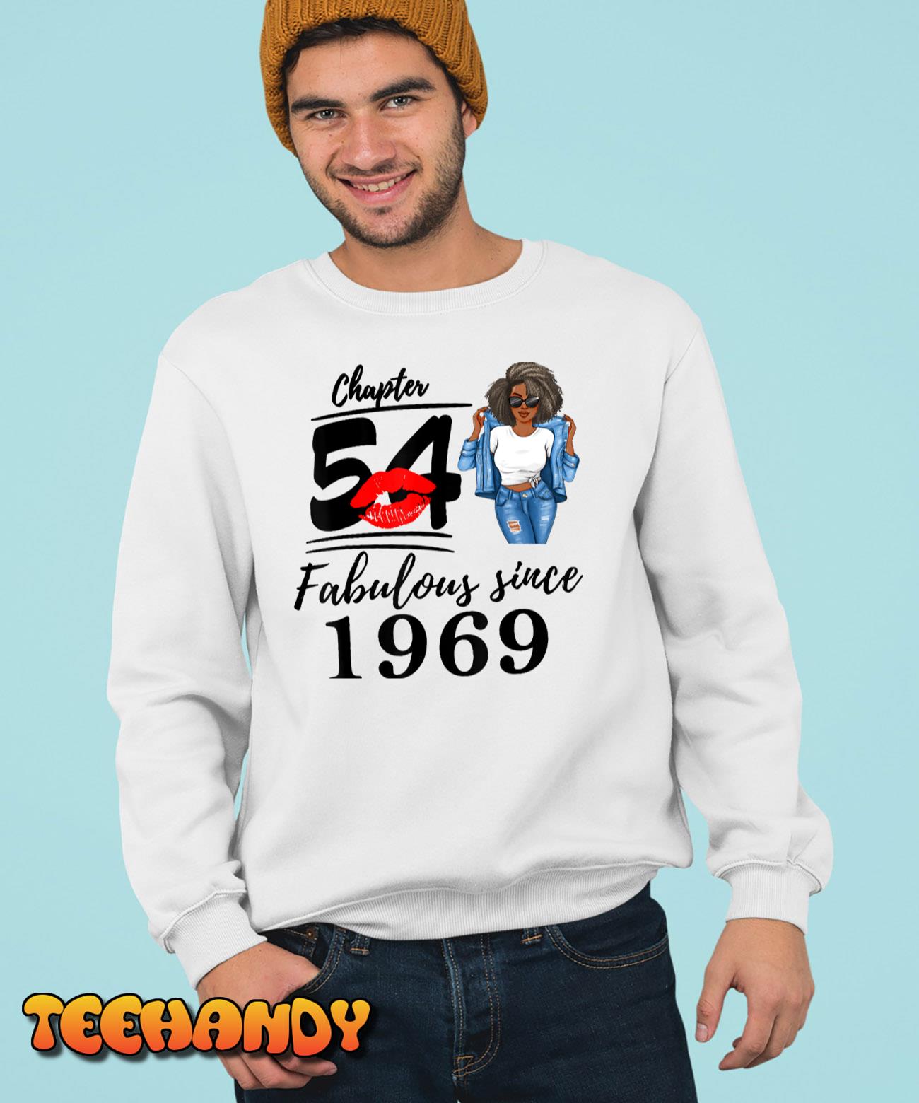 Chapter 54 Fabulous Since 1969 54th Birthday Tee For Black T-Shirt