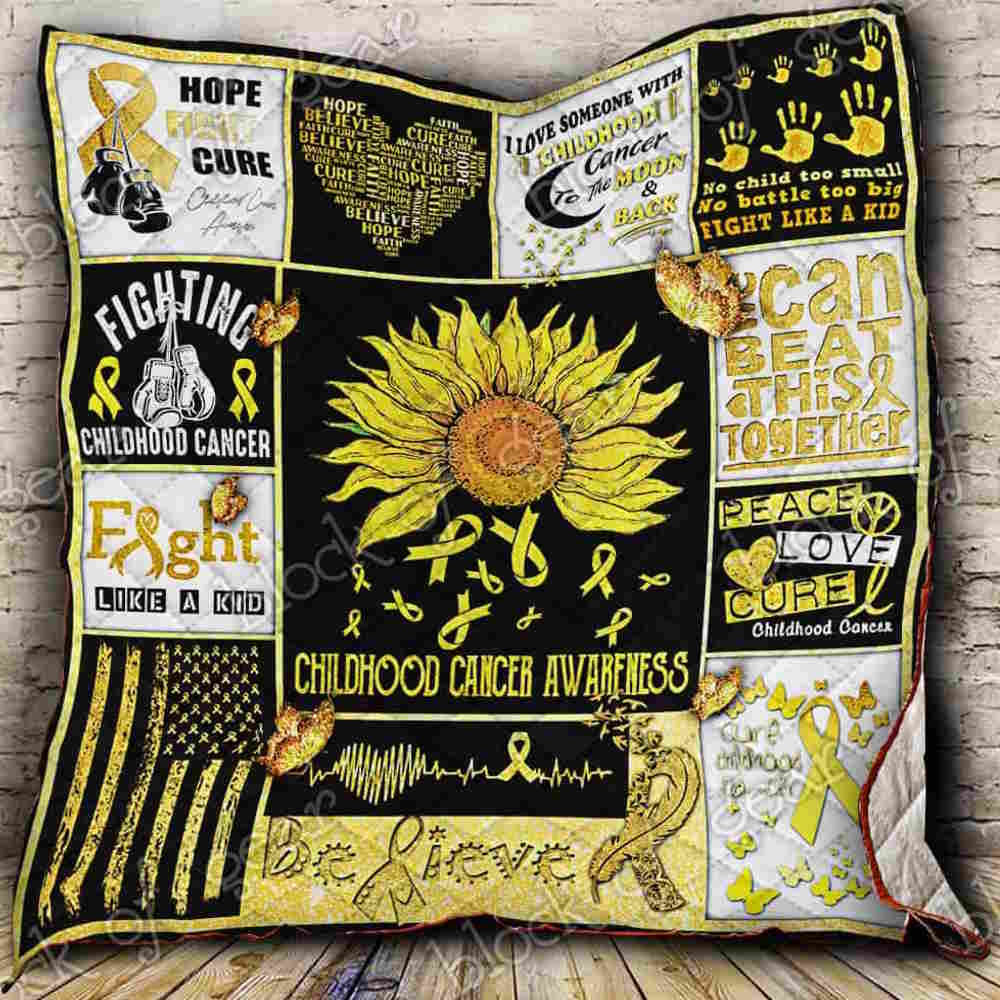 Childhood Cancer Awareness Quilt Blanket