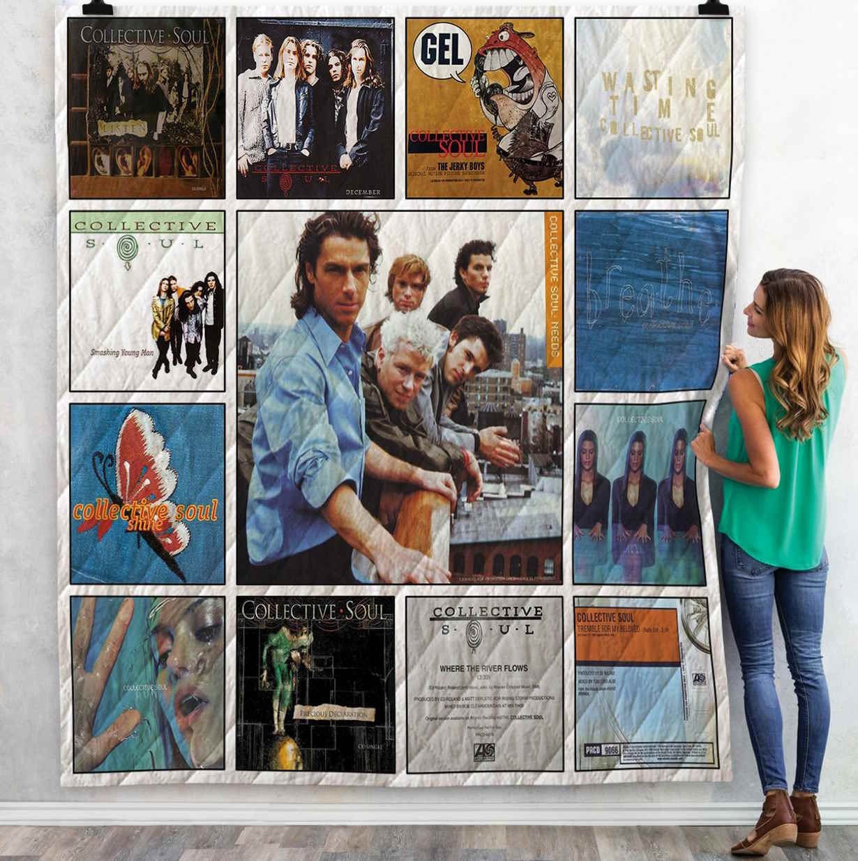 Collective Soul Albums 3D Quilt Blanket