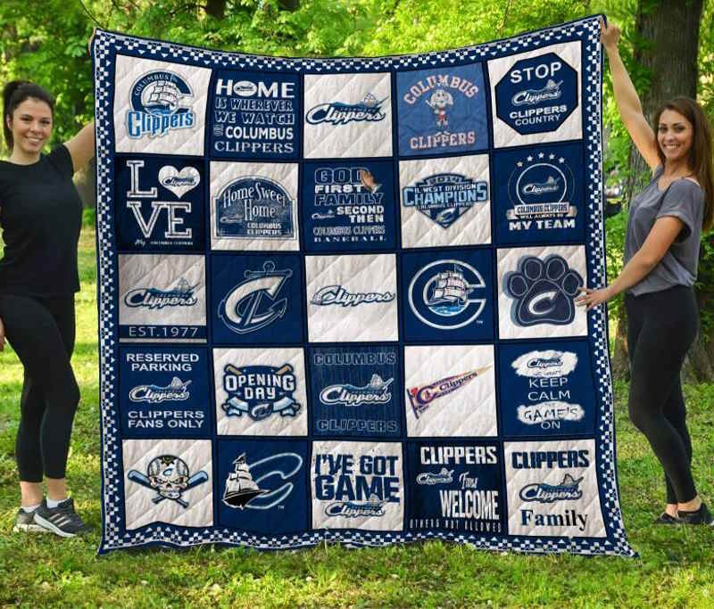 Columbus Clippers 3D Quilt Blanket