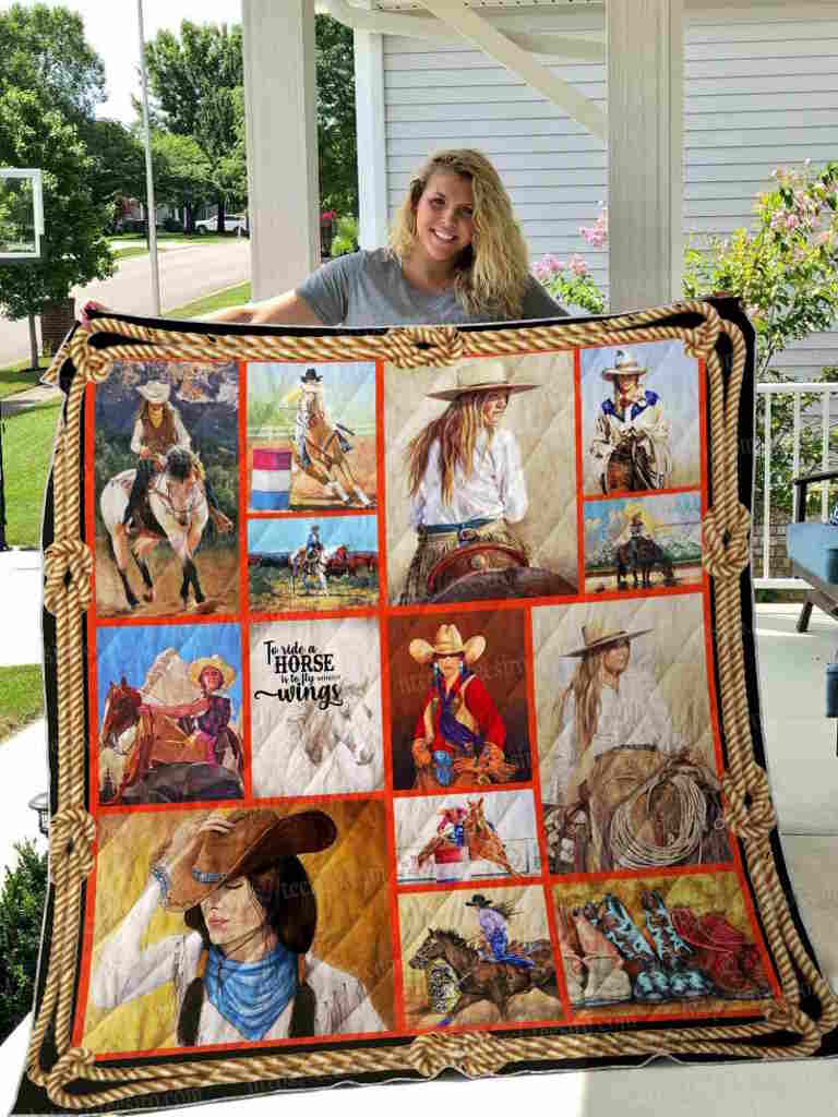 Cowgirl 3D Quilt Blanket