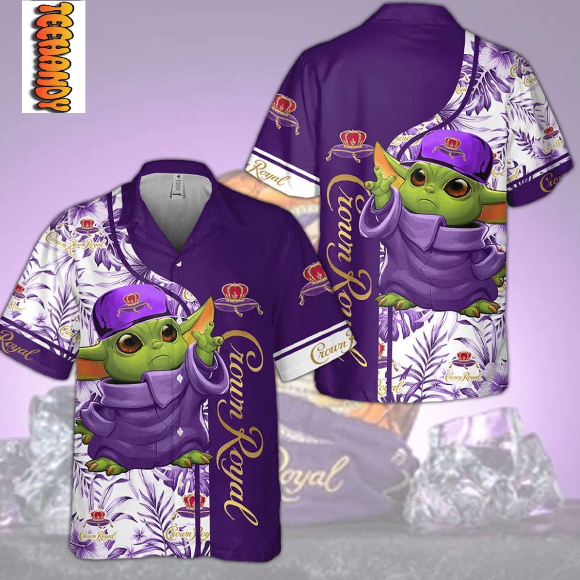 Crown Royal Baby Yoda Hawaiian Shirt