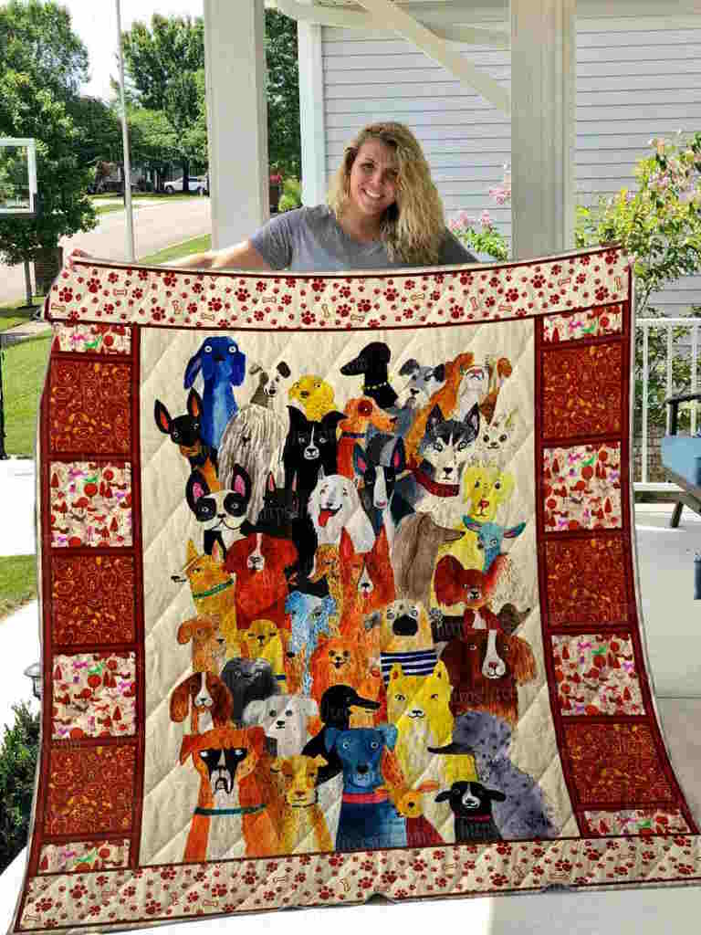 Cute Dog Quilt Blanket