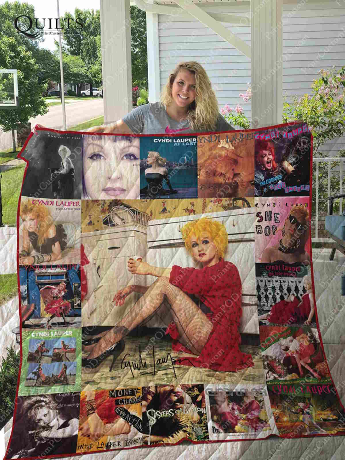 Cyndi Lauper 3D Quilt Blanket