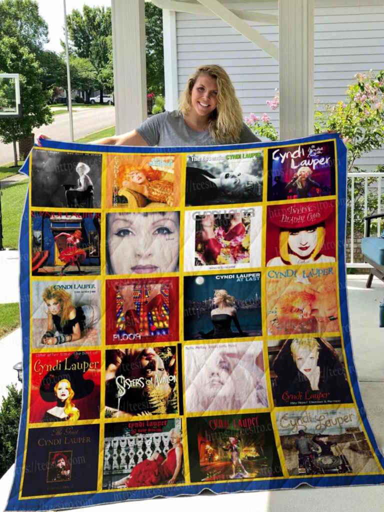 Cyndi Lauper Albums 3D Quilt Blanket